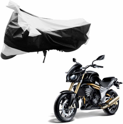

Purpleheart Two Wheeler Cover for Mahindra(Mojo, Black, Silver)
