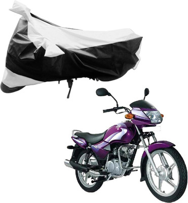 Purpleheart Two Wheeler Cover for TVS(Star City, Black, Silver)