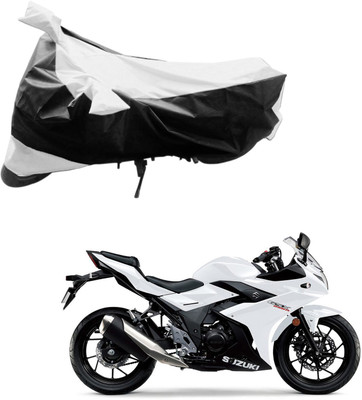 

Purpleheart Two Wheeler Cover for Suzuki(Gixxer, Black, Silver)