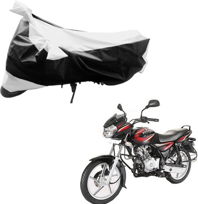 

Purpleheart Two Wheeler Cover for Bajaj(Discover 150 f, Black, Silver)