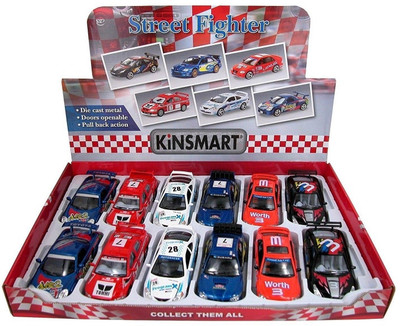 

Must Visit Street Fighter Die-Cast Car with Openable Doors & Pull Back Action(1PCS)(Blue, Black, White, Red), Black;blue;red;white