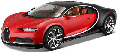 

Bburago Bugatti Chiron Diecast Car, Scale 1/18 Color - Red & Black(Black)
