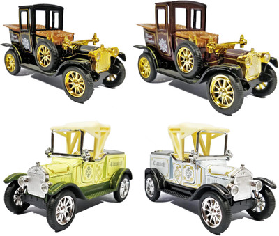 

Jack Royal Antique model Cars 4 combo set(Black, Maroon, White, lime)