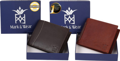 

Mark & Wear Men Multicolor Genuine Leather Wallet(8 Card Slots), Brown tan