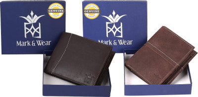 

Mark & Wear Men Brown Genuine Leather Wallet(8 Card Slots), Husky brown