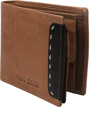 

Hidestitch Men Tan Genuine Leather Wallet(7 Card Slots)
