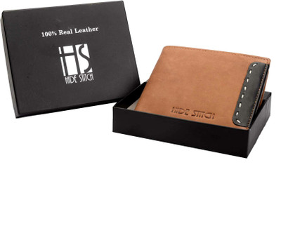

Hidestitch Men Tan Genuine Leather Wallet(7 Card Slots), Tan-5