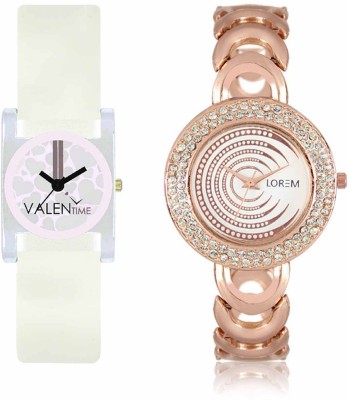 VALENTIME LR202VT10 New Designer Diamond Studded Metal-Plastic Belt Exclusive Fashion Best Offer Branded Combo Beutiful Hand Watch  - For Girls   Watches  (Valentime)