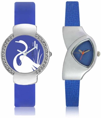 VALENTIME LR208VT23 New Stylish Cute Blue Leather-Plastic Belt Exclusive Fashion Best Offer Branded Combo Beutiful Hand Watch  - For Girls   Watches  (Valentime)
