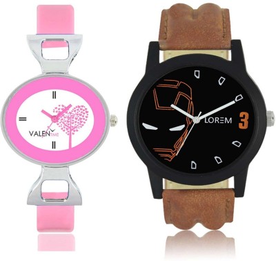 VALENTIME LR4VT30 New Stylish Ironman Leather-Plastic Belt Exclusive Fashion Best Offer Branded Combo Couple Hand Watch  - For Boys   Watches  (Valentime)