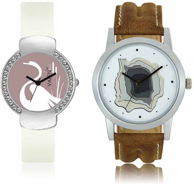 

VALENTIME LR9VT26 New Stylish 3D Design Leather-Plastic Belt Exclusive Fashion Best Offer Branded Combo Couple Hand Watch - For Boys
