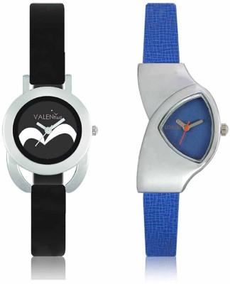 VALENTIME LR208VT16 New Stylish Cute Blue Leather-Plastic Belt Exclusive Fashion Best Offer Branded Combo Beutiful Hand Watch  - For Girls   Watches  (Valentime)