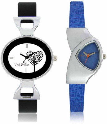 

VALENTIME LR208VT27 New Stylish Cute Blue Leather-Plastic Belt Exclusive Fashion Best Offer Branded Combo Beutiful Hand Watch - For Girls