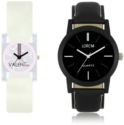 VALENTIME LR5VT10 New Stylish Professional Leather-Plastic Belt Exclusive Fashion Best Offer Branded Combo Couple Hand Watch  - For Boys   Watches  (Valentime)