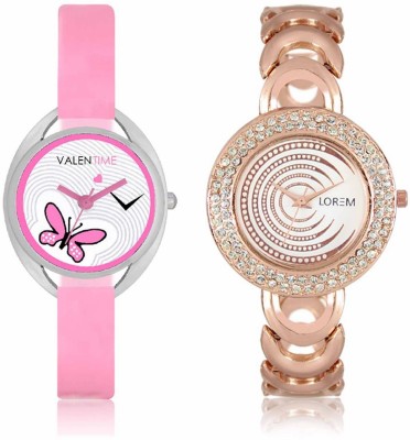 VALENTIME LR202VT3 New Designer Diamond Studded Metal-Plastic Belt Exclusive Fashion Best Offer Branded Combo Beutiful Hand Watch  - For Girls   Watches  (Valentime)
