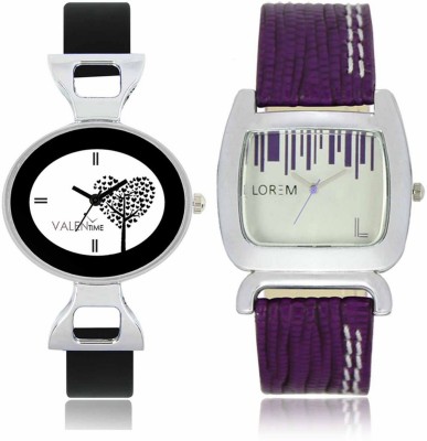 VALENTIME LR207VT27 New Big Size Dial Purple Leather-Plastic Belt Exclusive Fashion Best Offer Branded Combo Beutiful Hand Watch  - For Girls   Watches  (Valentime)