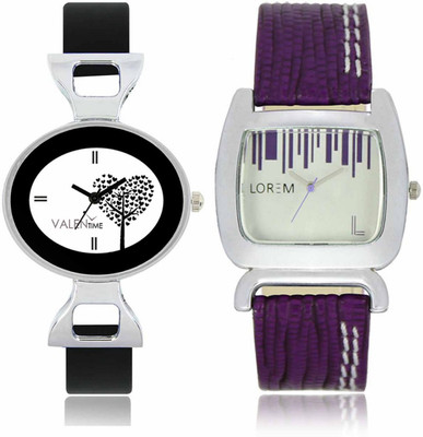 VALENTIME LR207VT27 New Big Size Dial Purple Leather-Plastic Belt Exclusive Fashion Best Offer Branded Combo Beutiful Hand Watch  - For Girls   Watches  (Valentime)