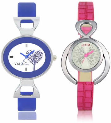 VALENTIME LR205VT29 New Designer Pink Leather-Plastic Belt Exclusive Fashion Best Offer Branded Combo Beutiful Hand Watch  - For Girls   Watches  (Valentime)