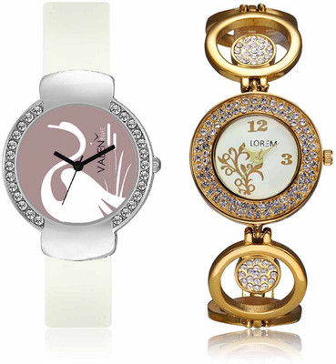 

VALENTIME LR204VT26 New Stylish Attractive Diamond Studded Metal-Plastic Belt Exclusive Fashion Best Offer Branded Combo Beutiful Hand Watch - For Girls