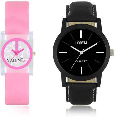 VALENTIME LR5VT8 New Stylish Professional Leather-Plastic Belt Exclusive Fashion Best Offer Branded Combo Couple Hand Watch  - For Boys   Watches  (Valentime)