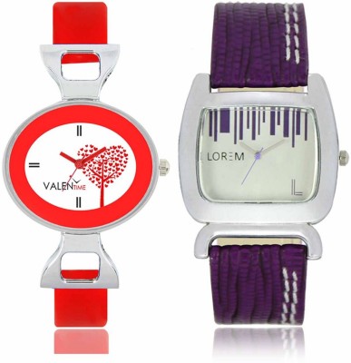 VALENTIME LR207VT31 New Big Size Dial Purple Leather-Plastic Belt Exclusive Fashion Best Offer Branded Combo Beutiful Hand Watch  - For Girls   Watches  (Valentime)