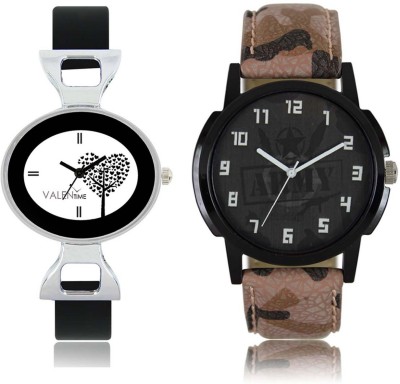 VALENTIME LR3VT27 New Stylish Army Leather-Plastic Belt Exclusive Fashion Best Offer Branded Combo Couple Hand Watch  - For Boys   Watches  (Valentime)