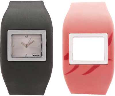 Sonata super clearance fibre analog watch