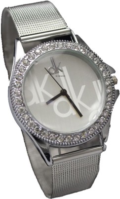 Rj creation Diamond Studded silver Watch  - For Women   Watches  (RJ Creation)