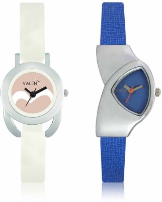 VALENTIME LR208VT20 New Stylish Cute Blue Leather-Plastic Belt Exclusive Fashion Best Offer Branded Combo Beutiful Hand Watch  - For Girls   Watches  (Valentime)