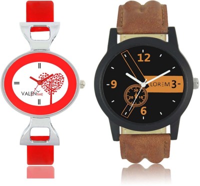 VALENTIME LR1VT31 New Stylish Chronograph Pattern Leather-Plastic Belt Exclusive Fashion Best Offer Branded Combo Couple Hand Watch  - For Boys   Watches  (Valentime)