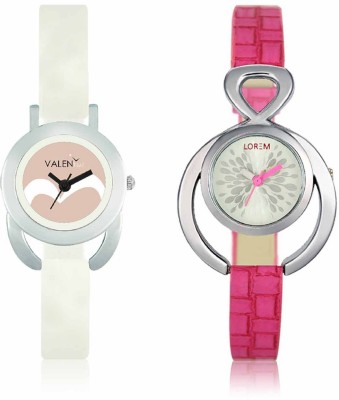 VALENTIME LR205VT20 New Designer Pink Leather-Plastic Belt Exclusive Fashion Best Offer Branded Combo Beutiful Hand Watch  - For Girls   Watches  (Valentime)