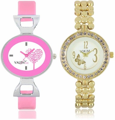 VALENTIME LR203VT30 New Stylish Diamond Studded Metal-Plastic Belt Exclusive Fashion Best Offer Branded Combo Beutiful Hand Watch  - For Girls   Watches  (Valentime)