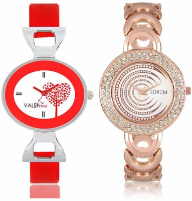 VALENTIME LR202VT31 New Designer Diamond Studded Metal-Plastic Belt Exclusive Fashion Best Offer Branded Combo Beutiful Hand Watch  - For Girls   Watches  (Valentime)