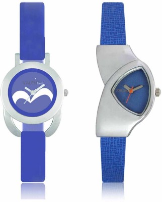 VALENTIME LR208VT17 New Stylish Cute Blue Leather-Plastic Belt Exclusive Fashion Best Offer Branded Combo Beutiful Hand Watch  - For Girls   Watches  (Valentime)