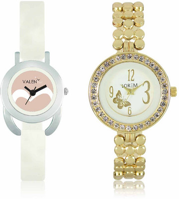 

VALENTIME LR203VT20 New Stylish Diamond Studded Metal-Plastic Belt Exclusive Fashion Best Offer Branded Combo Beutiful Hand Watch - For Girls