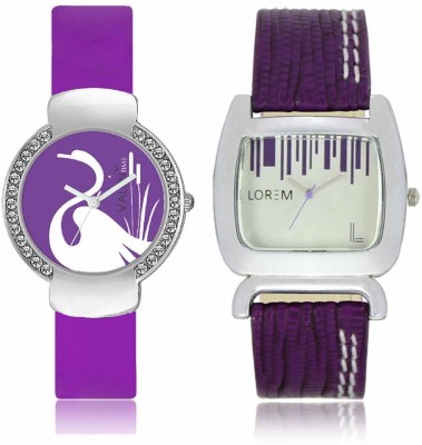 VALENTIME LR207VT22 New Big Size Dial Purple Leather-Plastic Belt Exclusive Fashion Best Offer Branded Combo Beutiful Hand Watch  - For Girls   Watches  (Valentime)