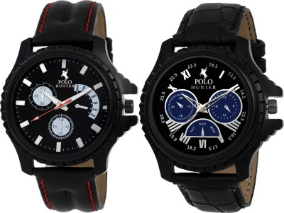 POLO HUNTER PH-2422 Combo Pack Of 2 Elegant Watch  - For Men   Watches  (Polo Hunter)