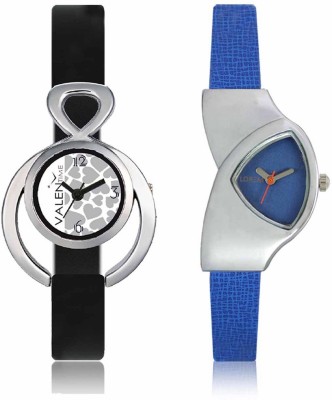 VALENTIME LR208VT11 New Stylish Cute Blue Leather-Plastic Belt Exclusive Fashion Best Offer Branded Combo Beutiful Hand Watch  - For Girls   Watches  (Valentime)