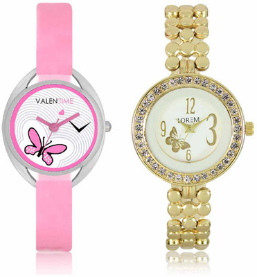 

VALENTIME LR203VT3 New Stylish Diamond Studded Metal-Plastic Belt Exclusive Fashion Best Offer Branded Combo Beutiful Hand Watch - For Girls