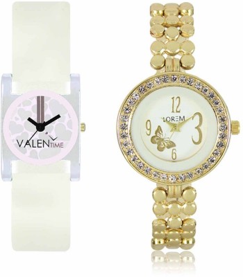 VALENTIME LR203VT10 New Stylish Diamond Studded Metal-Plastic Belt Exclusive Fashion Best Offer Branded Combo Beutiful Hand Watch  - For Girls   Watches  (Valentime)