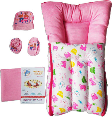 

Dolphin52 COMBO 3 PC SET COMBO SET BABY BED(Fabric, Multicolor, Pink)