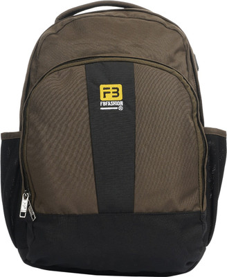 

FB Fashion SB-136 19 L Backpack(Black, Brown)