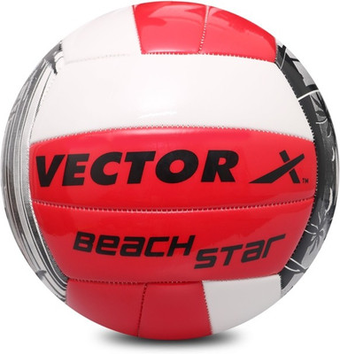 

Vector X BEACH-STAR-RED-WHT Volleyball - Size: (Pack of 1, Multicolor