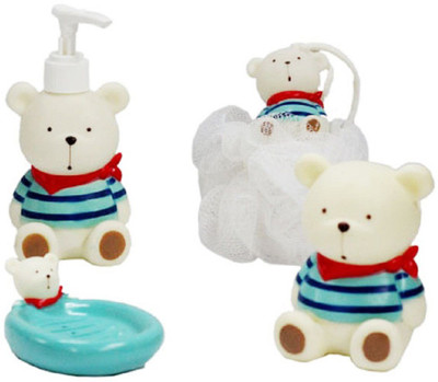 

Koochiekoo BATHROOM SET TEDDY GREEN Bath Toy(Multicolor)