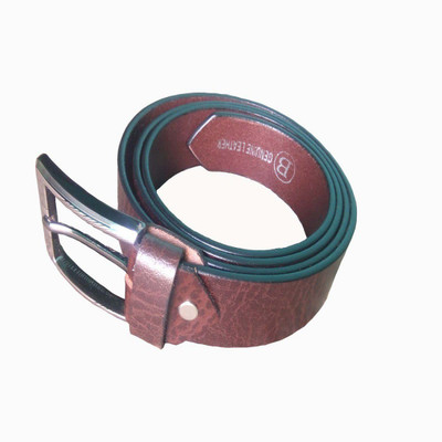 

BABA BLESSINGS Men Formal Khaki Genuine Leather Belt, Khakhi