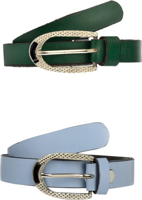 

Exotique Women Casual Multicolor Genuine Leather Belt, Blue;green