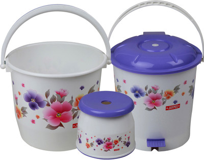 

Jaypee Daisy pack of 3- Bucket 25 L , Stool , Swachh King 25 L Plastic Bucket(Purple)