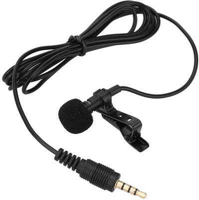 

Singtronics Type4 30Hz 16000Hz Collar Mini 3.5mm Black Tie Lapel Lavalier Clip attached Camera Microphone