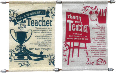 

Saugat Traders Gift For Teacher - Scroll Card Pack of 2 Greeting Card(Multicolor, Pack of 2)