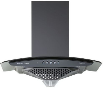 

Kutchina Kutchina 3rd Generation Dry Autoclean Curvy 60cm 1000m3/hr Chimney Wall Mounted Chimney(Black 1000 CMH)